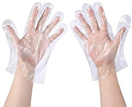 100 Pcs – Disposable Plastic Hand Gloves For Baking Home, Kitchen  Use.