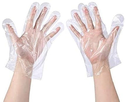 100 Pcs – Disposable Plastic Hand Gloves For Baking Home, Kitchen  Use.