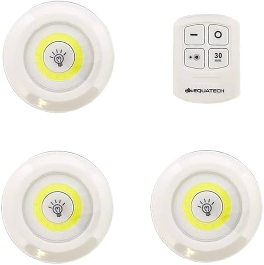 Tap Led Light With Remote Control (pack Of 3 Lights)