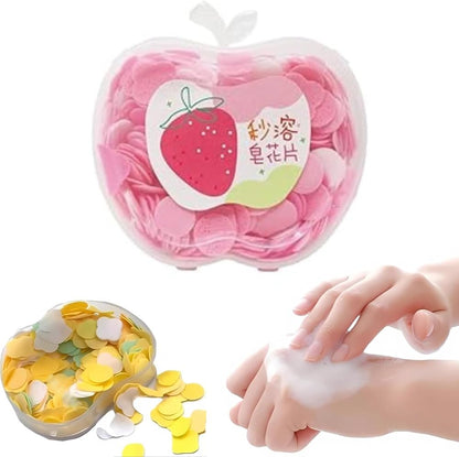 Apple Shape Transparent Paper Soap Box Mini Portable Travel Soap – Small Box (random Flavor)