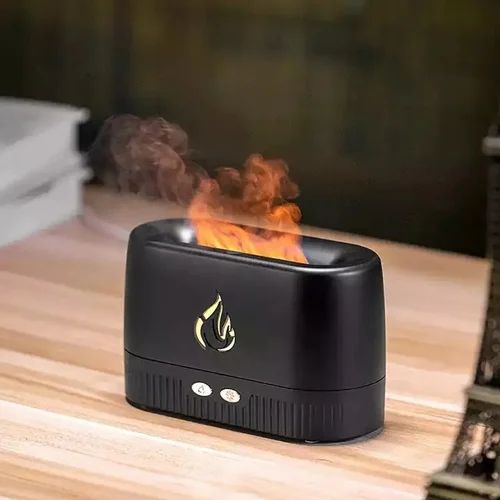 Flame Air Diffuser, Humidifier, Portable-noiseless Aroma Diffuser For Home, Office Or Yoga (body & Flame In Random Color)