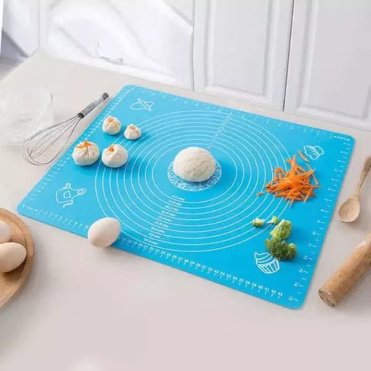 Silicone Baking Mat With Measurements Heat Resistant Cookie Sheet Oven Liner | Non Stick Flour Rolling Mat | Baking Mat Kneading Dough Pad – 40*50cm (random Color)